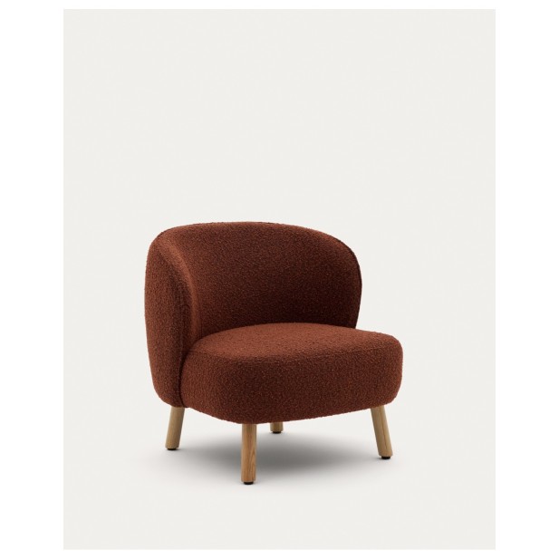 Butaca Ulit de borreguito terracota y...