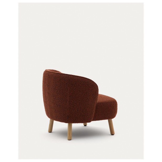 Butaca Ulit de borreguito terracota y...