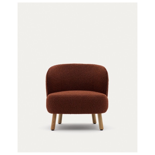 Butaca Ulit de borreguito terracota y...