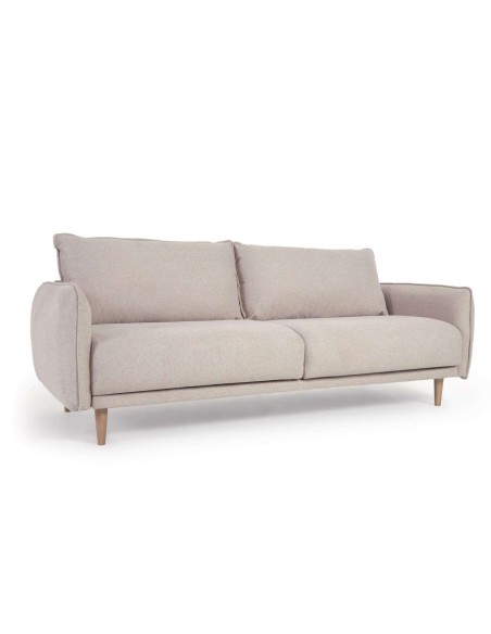 Sofá Carlota 3 plazas beige 213 cm - Kave Home