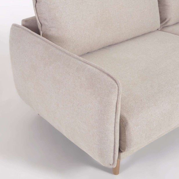 Sofá Carlota 3 plazas beige 213 cm - Kave Home