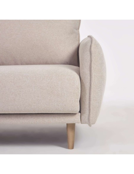 Sofá Carlota 3 plazas beige 213 cm - Kave Home