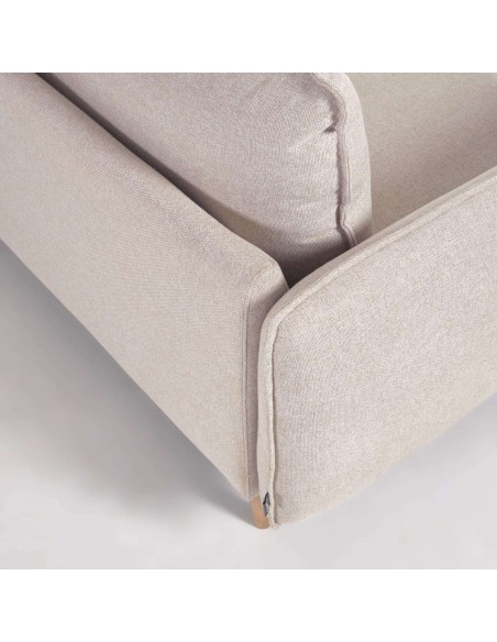 Sofá Carlota 3 plazas beige 213 cm - Kave Home