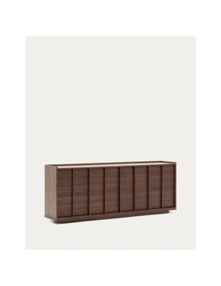 Aparador Onix de chapa de nogal con acabado oscuro 200 x 80 cm FSC Mix Credit - Kave Home