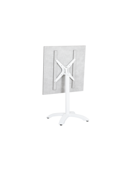 Base de Mesa Plegable Exterior AVILA 65x65 cm, Aluminio Blanco - Brafab