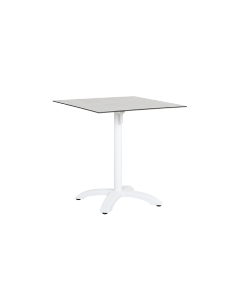 Base de Mesa Plegable Exterior AVILA 65x65 cm, Aluminio Blanco - Brafab