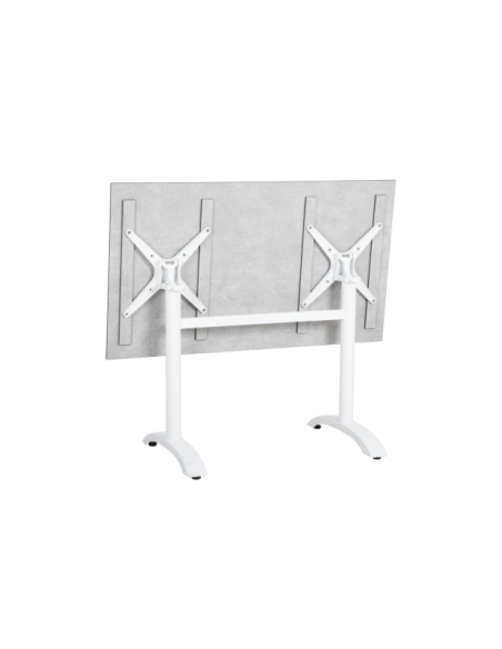 Base de Mesa Plegable Exterior AVILA 87x65 cm, Aluminio Blanco - Brafab