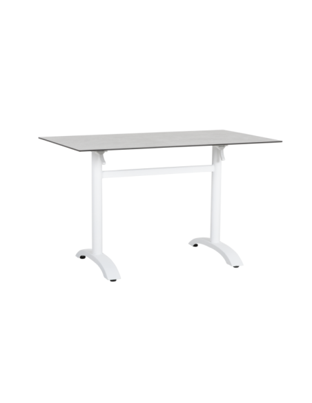 Base de Mesa Plegable Exterior AVILA 87x65 cm, Aluminio Blanco - Brafab
