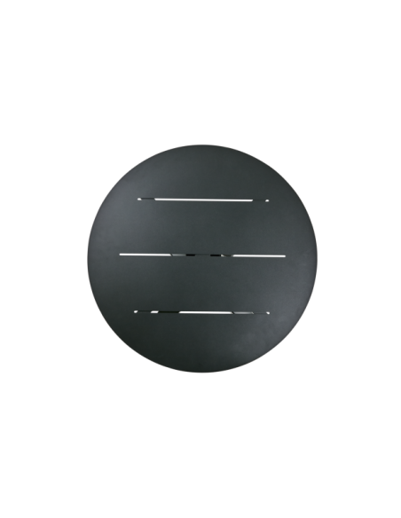 Tablero de Mesa Exterior AVILA Ø70 cm, Aluminio / Negro - Brafab