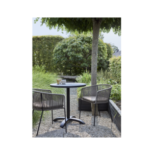 Tablero de Mesa Exterior AVILA Ø70 cm, Aluminio / Negro -... 2