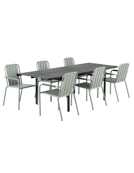 Mesa Exterior B45 250x90 cm de Comedor, Aluminio / Antracita - Brafab