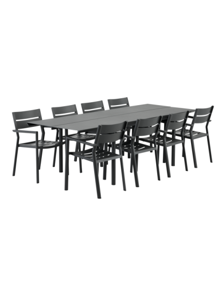 Mesa Exterior B45 250x90 cm de Comedor, Aluminio / Antracita - Brafab