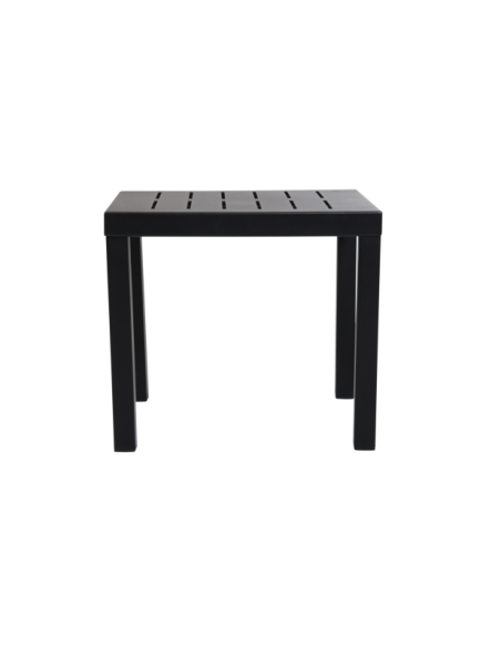 Mesa Auxiliar Exterior BELFORT 50x50 cm, Aluminio / Negro - Brafab