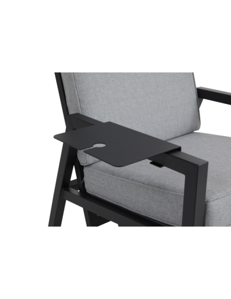 Mesa Bandeja Exterior BELFORT 30x23 cm, Aluminio / Negro - Brafab