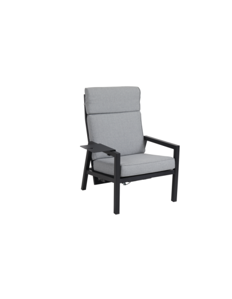 Mesa Bandeja Exterior BELFORT 30x23 cm, Aluminio / Negro - Brafab