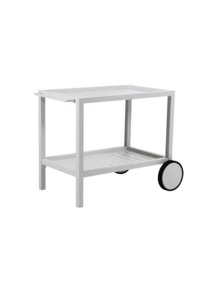 Carrito Exterior BELFORT 82x56 cm, Aluminio / Blanco - Brafab