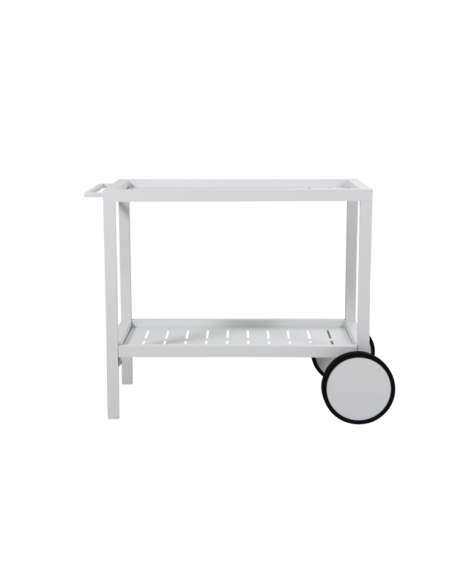 Carrito Exterior BELFORT 82x56 cm, Aluminio / Blanco - Brafab