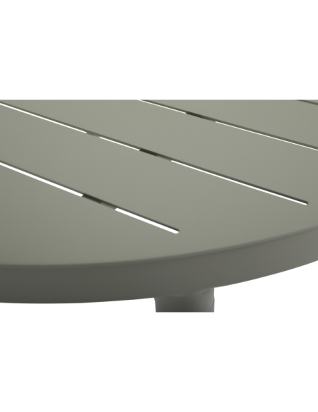 Mesa Exterior BIGBY Ø100 cm de Comedor, Aluminio / Verde Empolvado - Brafab