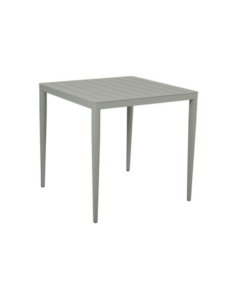 Mesa Exterior BIGBY 76x76 cm de Comedor, Aluminio / Verde Empolvado - Brafab