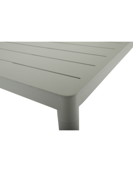 Mesa Exterior BIGBY 76x76 cm de Comedor, Aluminio / Verde Empolvado - Brafab