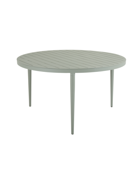 Mesa Exterior BIGBY Ø130 cm de Comedor, Aluminio / Verde Empolvado - Brafab