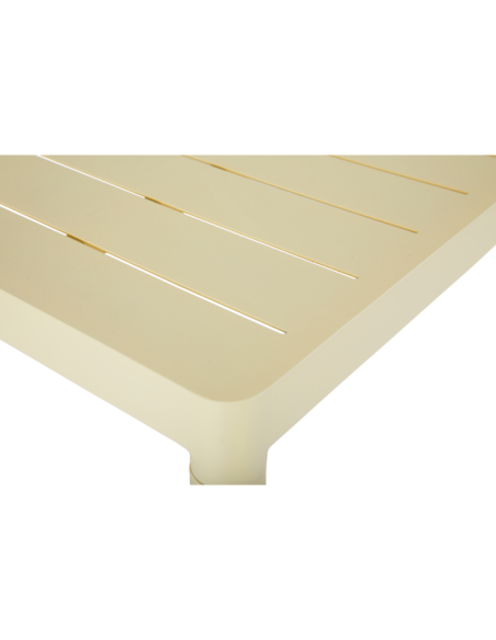 Mesa Exterior BIGBY 195x90 cm de Comedor, Aluminio / Amarillo Limón - Brafab