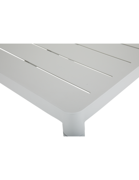 Mesa Exterior BIGBY 76x76 cm de Comedor, Aluminio / Gris Claro - Brafab