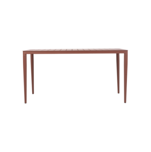 Mesa Exterior BIGBY 144x76 cm de Comedor, Aluminio / Rojo... 2