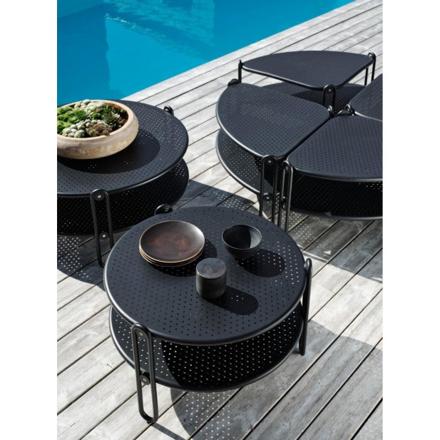 Mesa de Centro Exterior BLIXT Ø85 cm,...