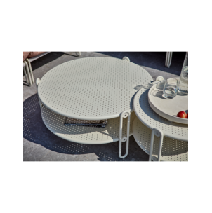 Mesa de Centro Exterior BLIXT Ø65 cm, Aluminio / Blanco... 2