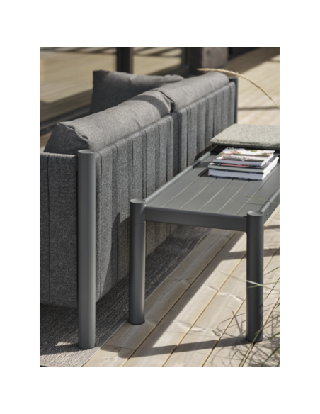 Mesa de Centro Exterior BRAD 150x50 cm, Aluminio / Antracita - Brafab