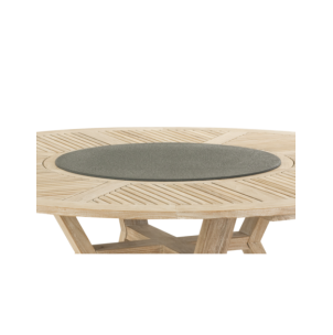 Bandeja Exterior CIRCUS Ø80 cm, Cristal / Negro - Brafab 2