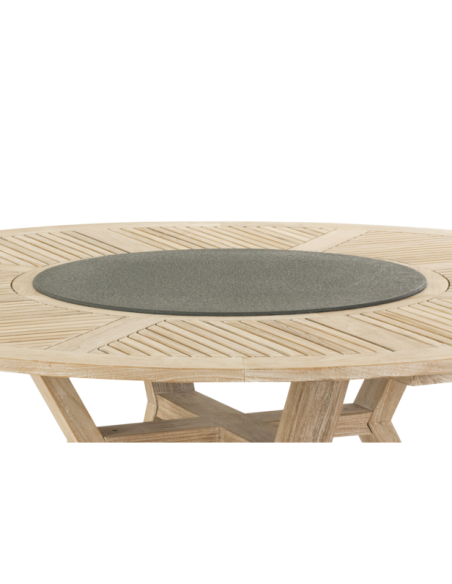 Bandeja Exterior CIRCUS Ø80 cm, Cristal / Negro - Brafab