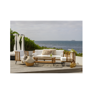 Mesa de Centro Exterior COVELO 122x61 cm, Ratán... 2