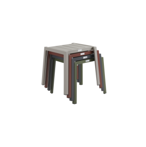 Mesa Auxiliar Exterior DELIA 45x40 cm, Aluminio / Caqui -... 2