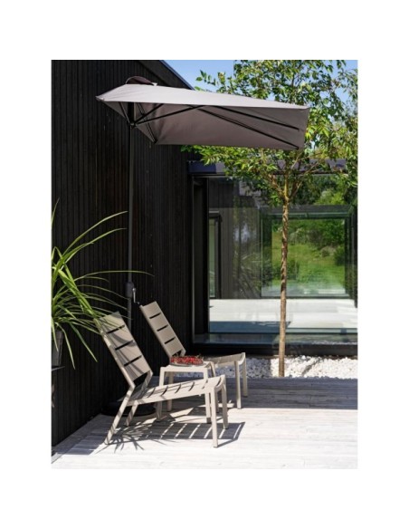 Mesa Auxiliar Exterior DELIA 45x40 cm, Aluminio / Caqui - Brafab