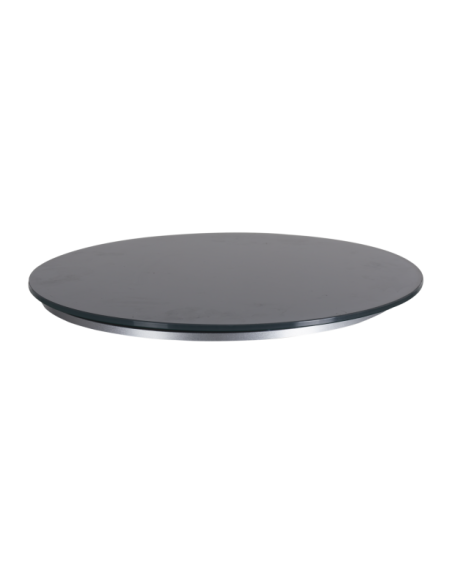 Bandeja Exterior ELARA Ø50 cm, Aluminio, Cristal / Gris - Brafab