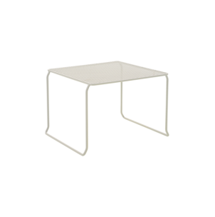 Mesa Auxiliar Exterior HARU 54x54 cm, Acero / Blanco...