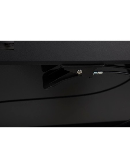 Mesa de Centro Exterior HEIS (altura ajustable), Aluminio, Cristal / Negro - Brafab