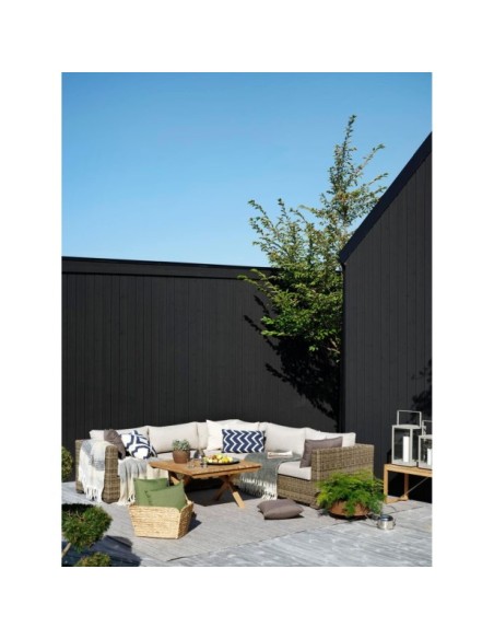 Mesa de Centro Exterior JULITA 90x90 cm, Madera de Teca / Natural - Brafab