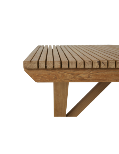 Mesa Exterior JULITA 150x90 cm de Comedor, Madera de Teca / Natural - Brafab