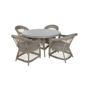 Mesa Exterior KAMOMILL Ø130 cm de Comedor, Ratán... 2