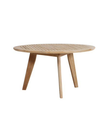 Mesa de Centro Exterior KASTOS Ø90 cm, Madera de Teca / Natural - Brafab