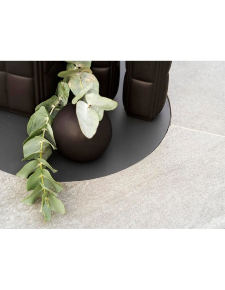 Mesa Exterior KENORA Ø137 cm de Comedor, Aluminio / Antracita / Gris - Brafab