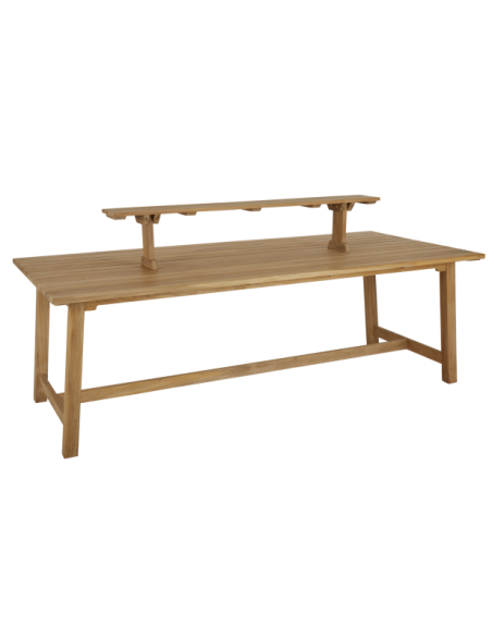 Mesa Exterior KEROS 220x100 cm de Comedor, Madera de Teca / Natural - Brafab