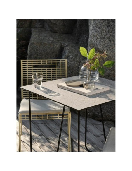 Tablero de Mesa Laminado 70x70 cm, Laminado HPL / Beige / Terrazo - Brafab