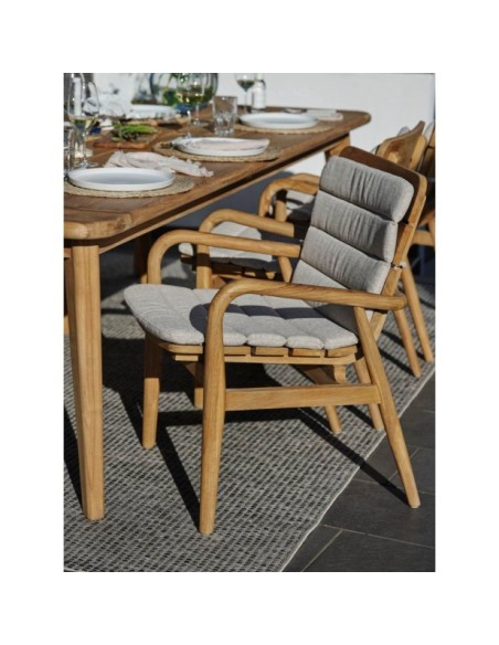 Mesa Exterior LILJA 240x100 cm de Comedor, Madera de Teca / Natural - Brafab