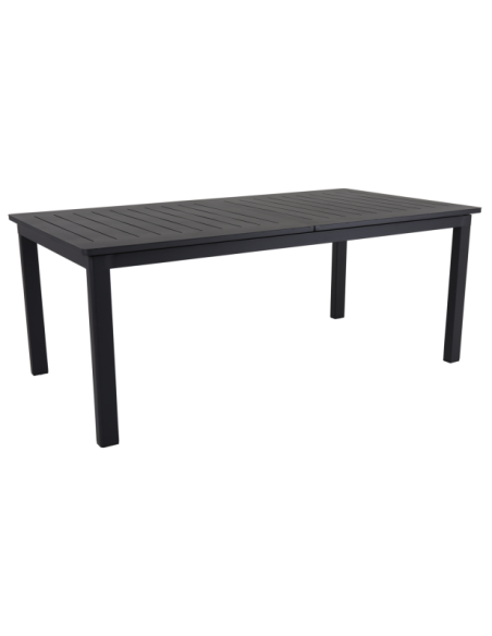Mesa Extensible Exterior LOMMA 194/312x100 cm de Comedor, Aluminio Negro - Brafab