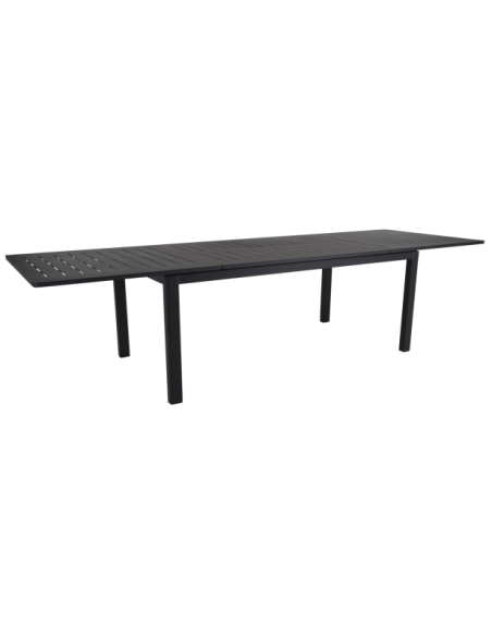 Mesa Extensible Exterior LOMMA 194/312x100 cm de Comedor, Aluminio Negro - Brafab