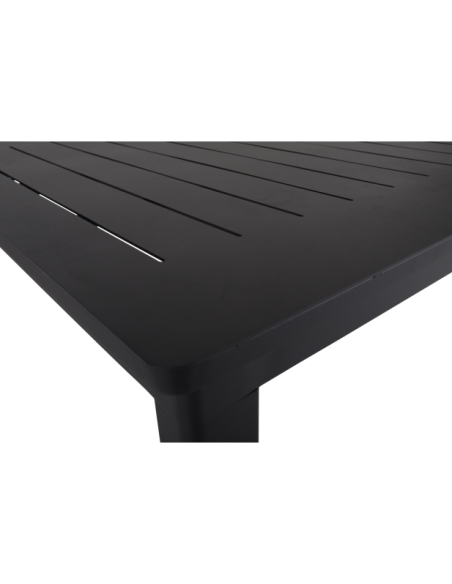 Mesa Extensible Exterior LOMMA 194/312x100 cm de Comedor, Aluminio Negro - Brafab
